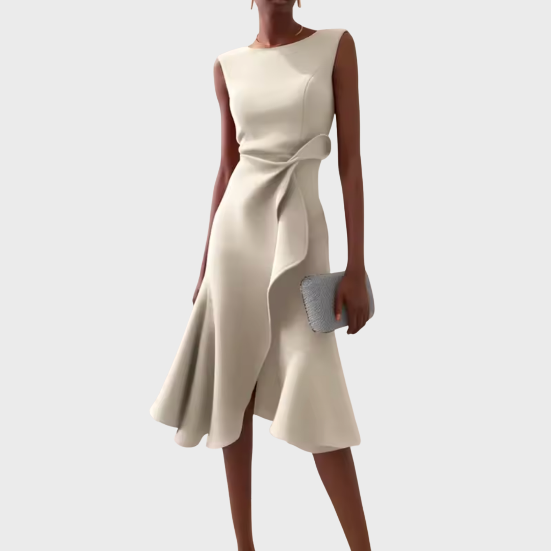 Women's Midi Dress – Cream