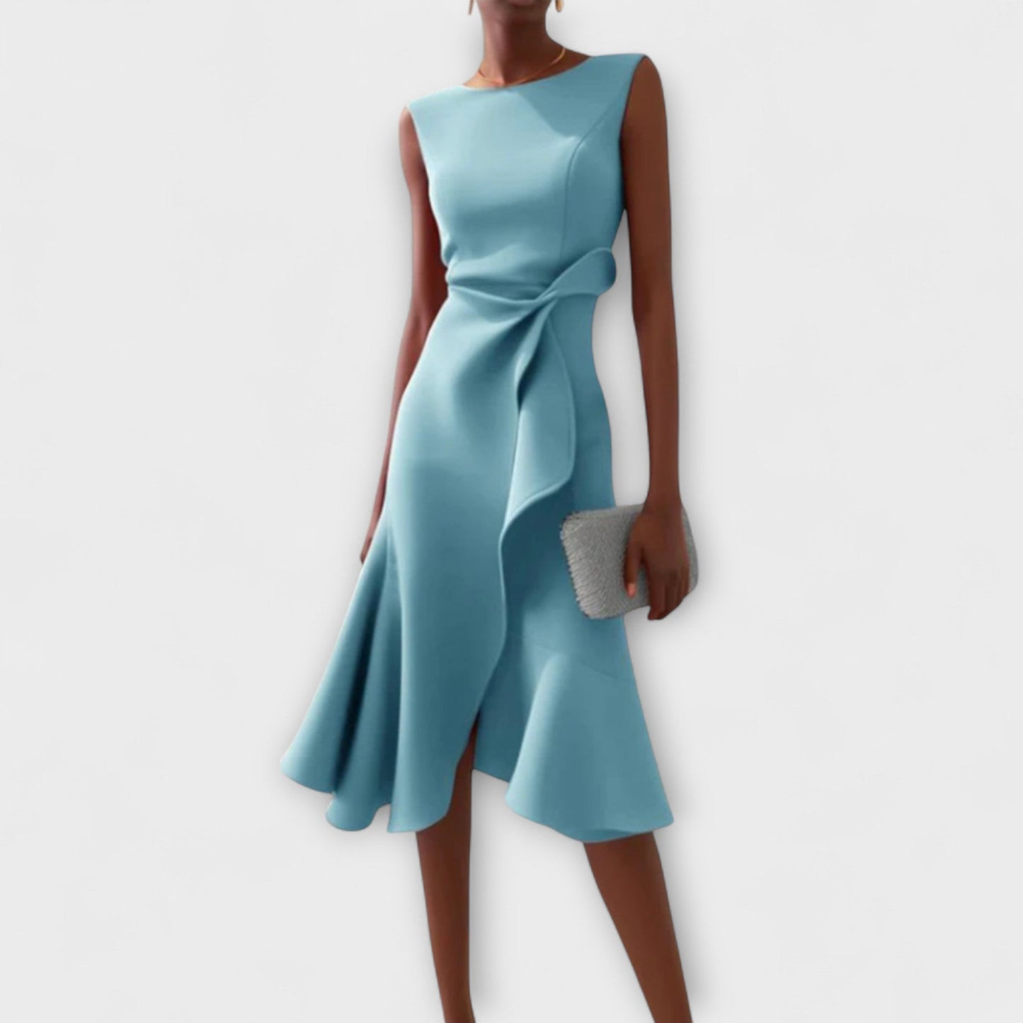 Women's Midi Dress – Light Blue