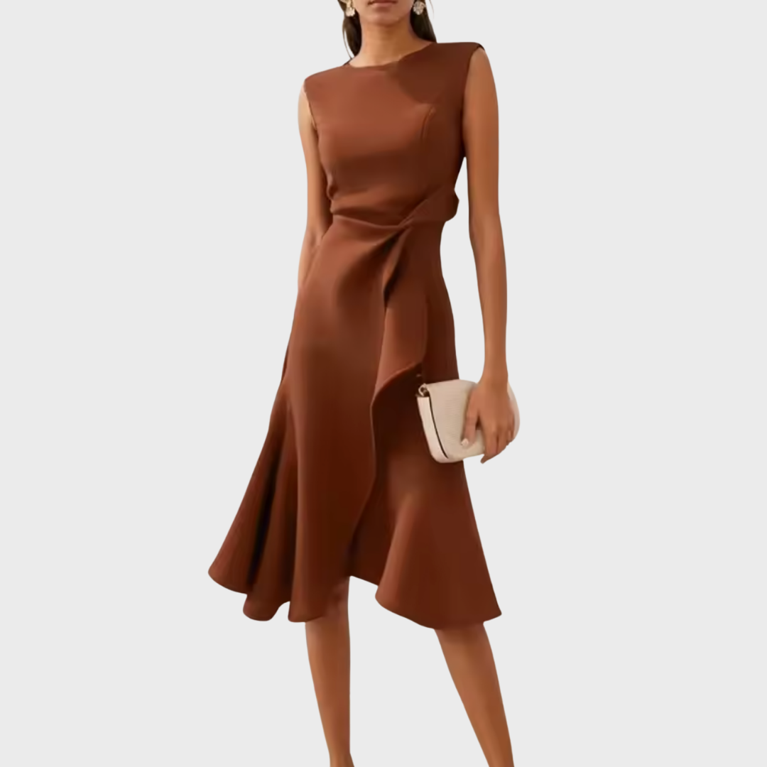 Women's Midi Dress – Coffee