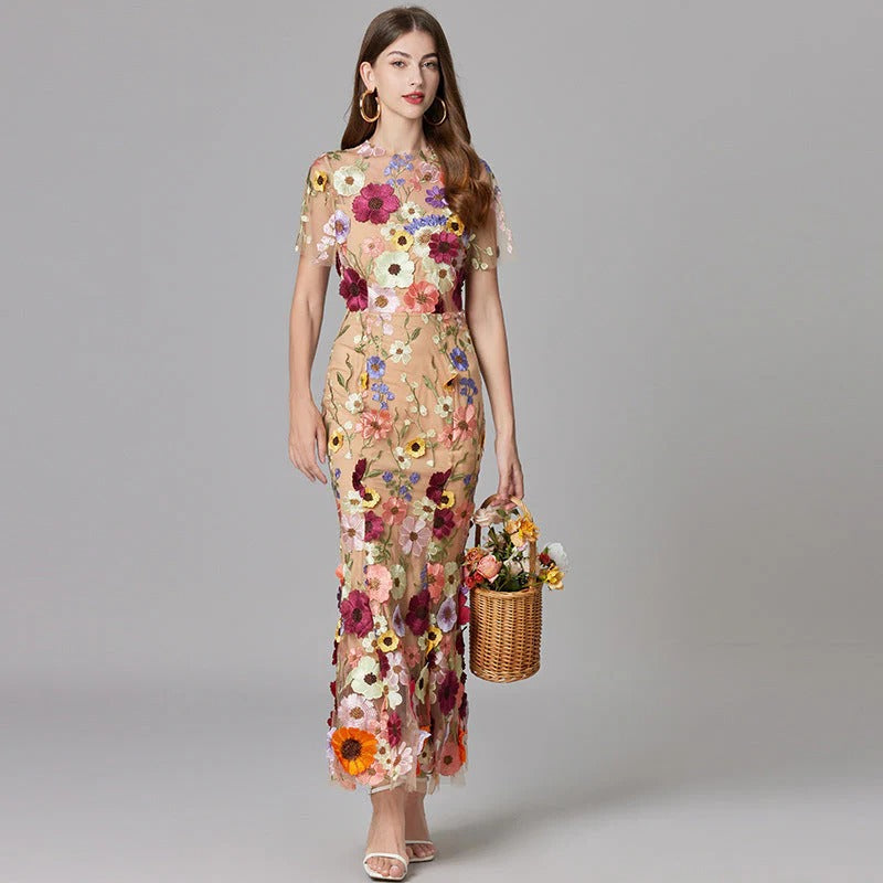 Women's Maxi Dress – Beige