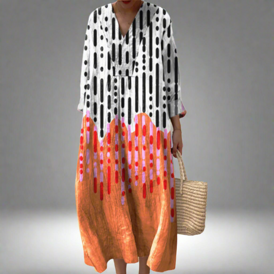 Women's V Neck Maxi Dress