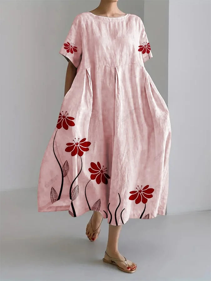 Women's Midi Dress – Pink