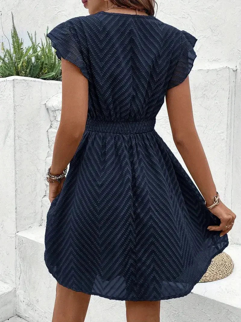 Women's V Neck Mini Dress