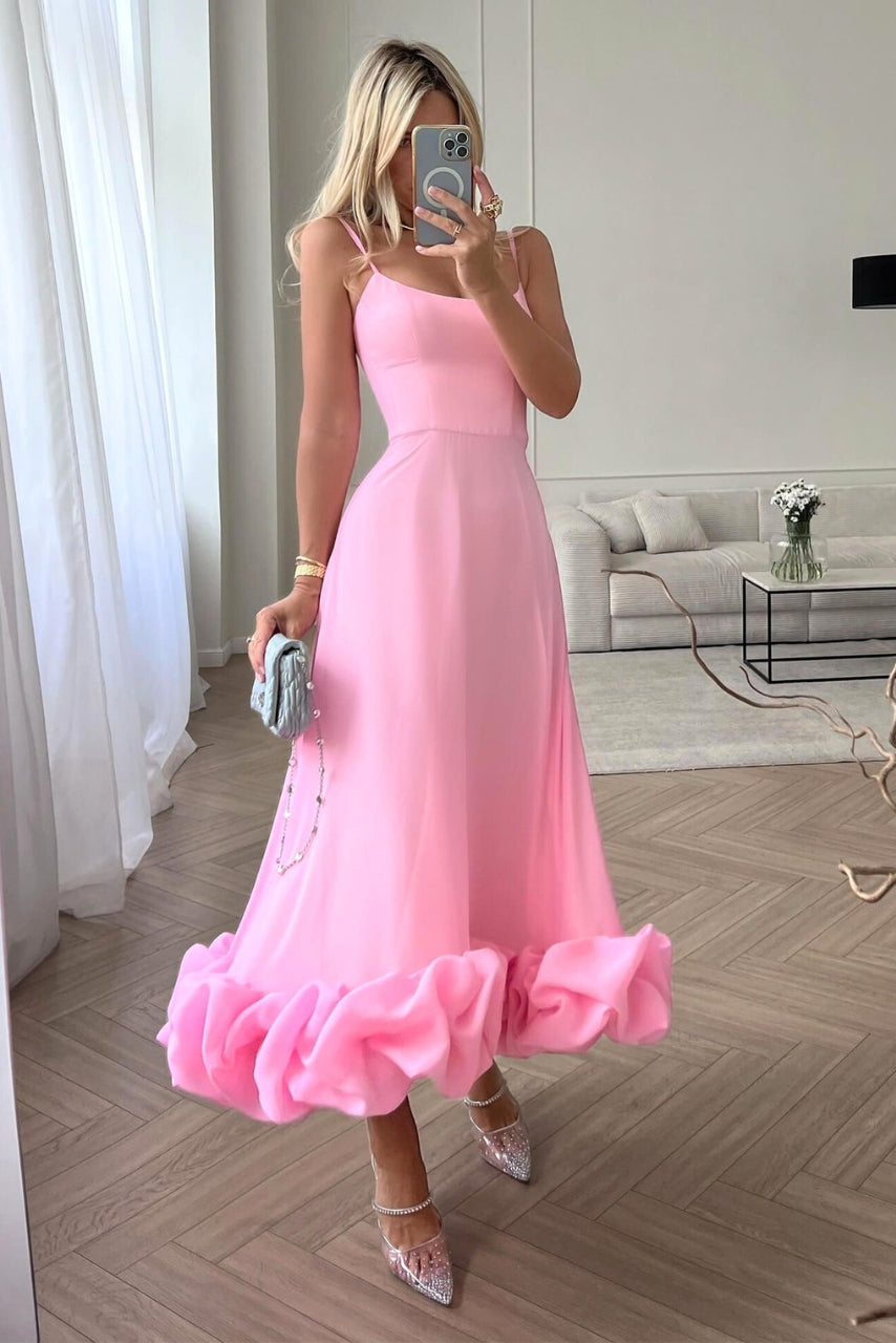 Women's Evening Maxi Dress – Pink