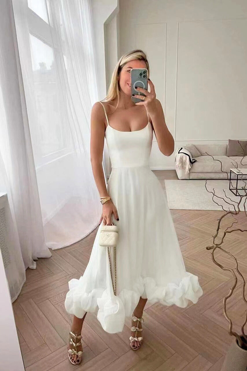 Women's Evening Maxi Dress – White