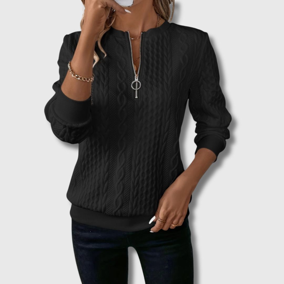 Women's Long Sleeve Sweater – Black