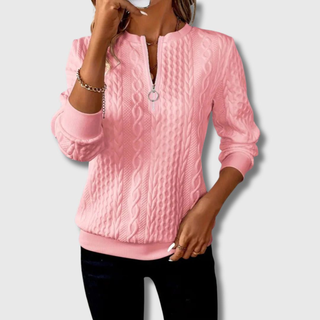 Women's Long Sleeve Sweater – Pink