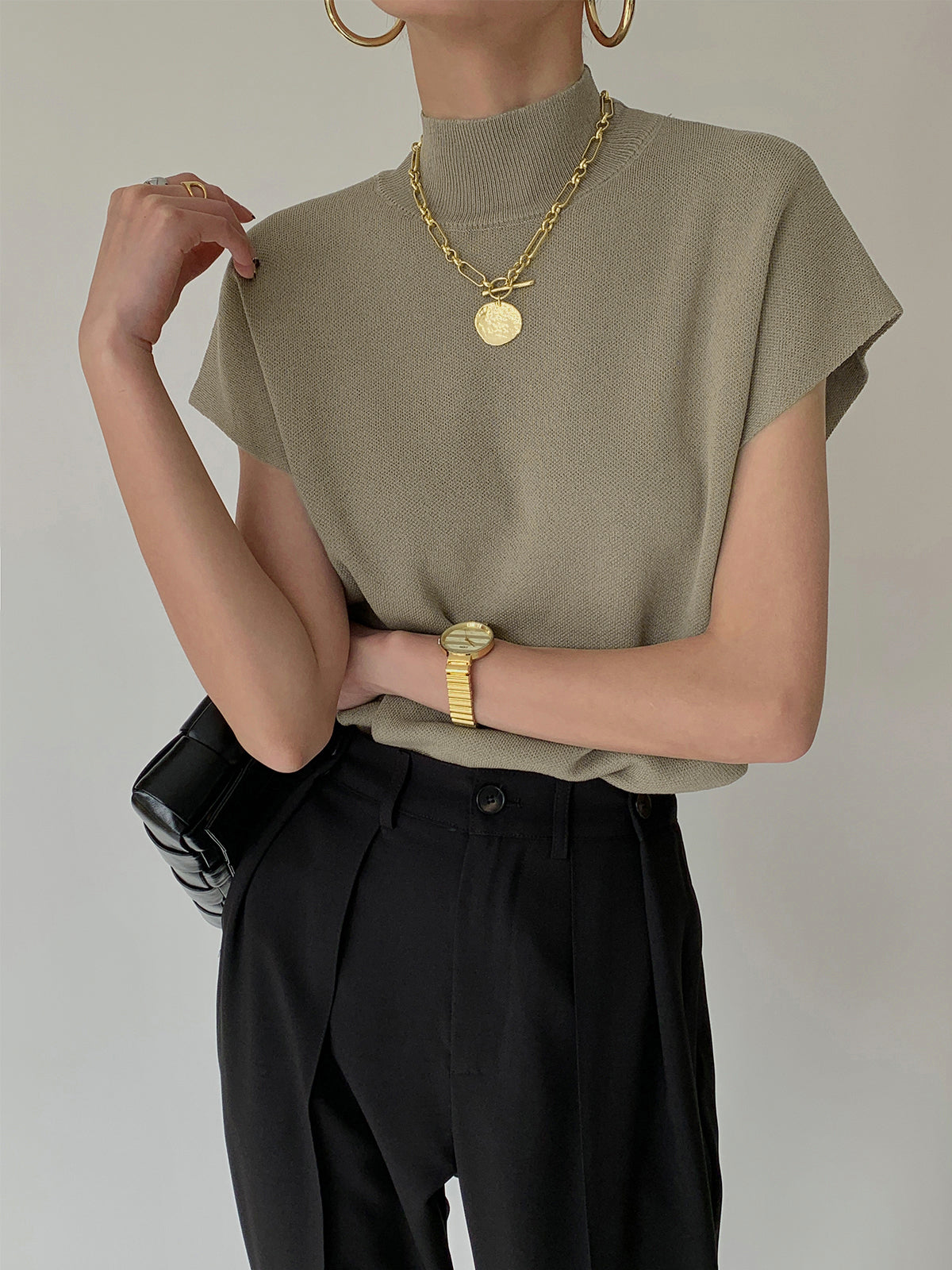 Women's Sleeveless Blouse – Khaki