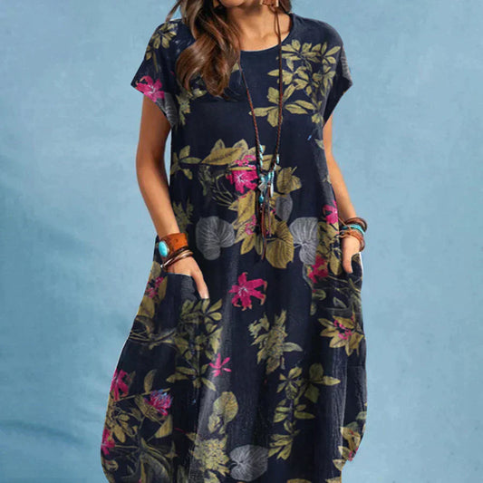 Women's Maxi Dress – Navy Blue