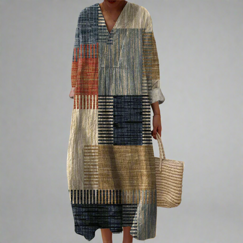 Women's V Neck Maxi Dress