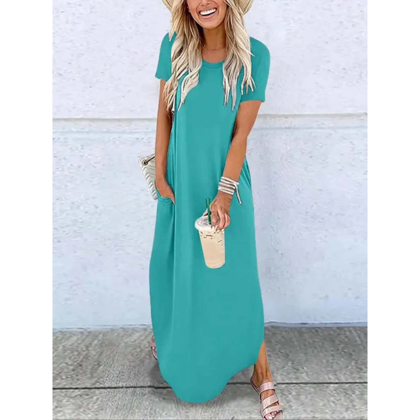 Women's Maxi Dress – Turquoise