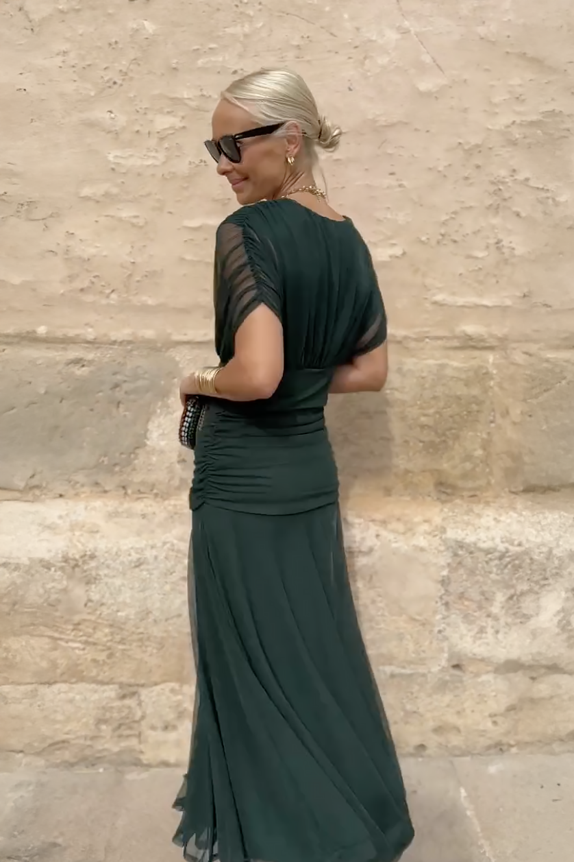 Women's V Neck Maxi Dress