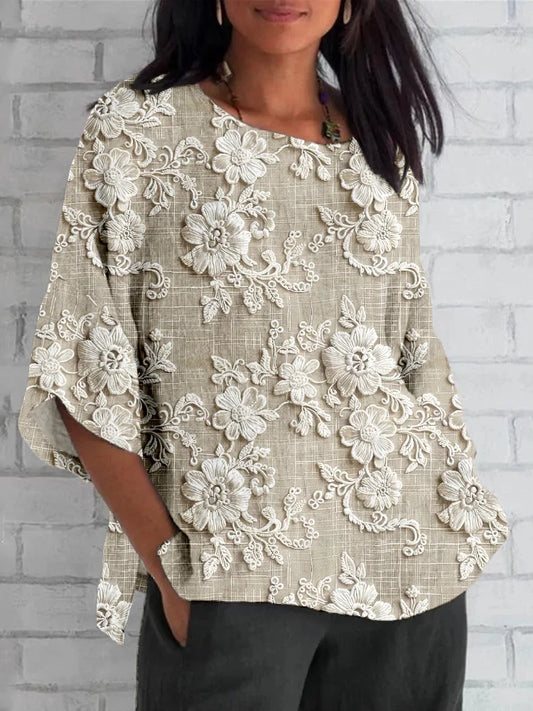 Women's Long Sleeve Blouse – Khaki