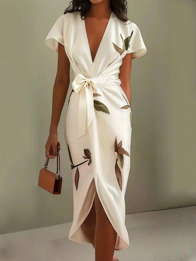 Women's Wrap Midi Dress