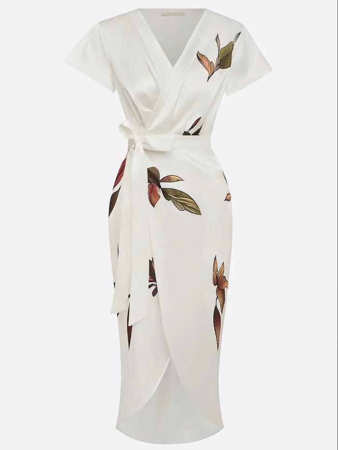 Women's Wrap Midi Dress