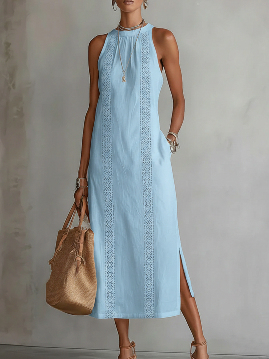 Women's Midi Dress – Light Blue