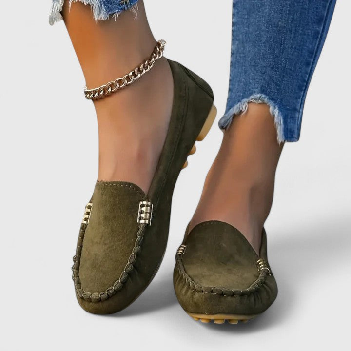 Women's Slip On Loafers – Green