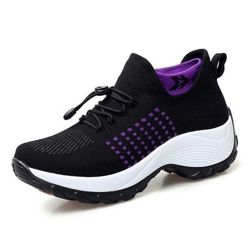 Women's Sneakers – Black Purple