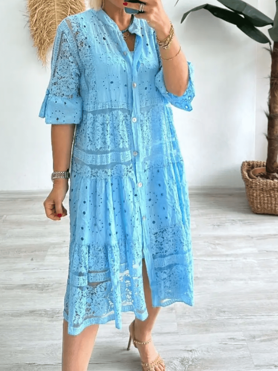 Women's Midi Dress – Blue