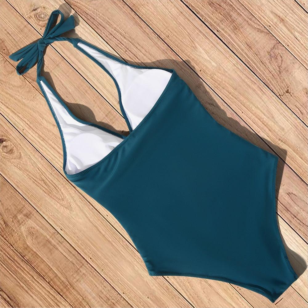 Women's Halter One Piece Swimsuit