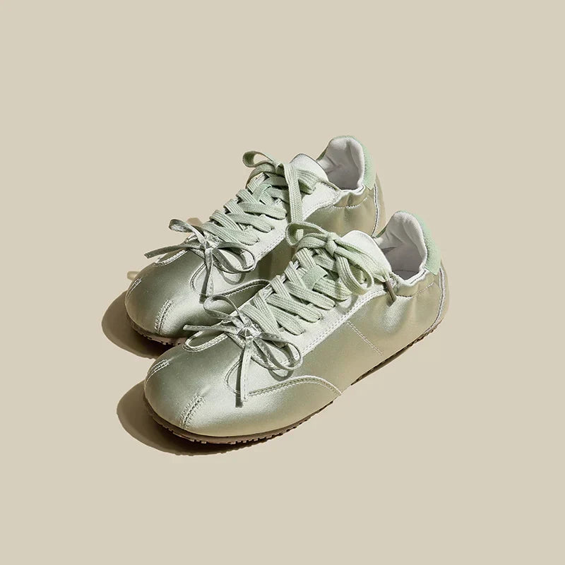Women's Lace Up Sneakers – Mint Green
