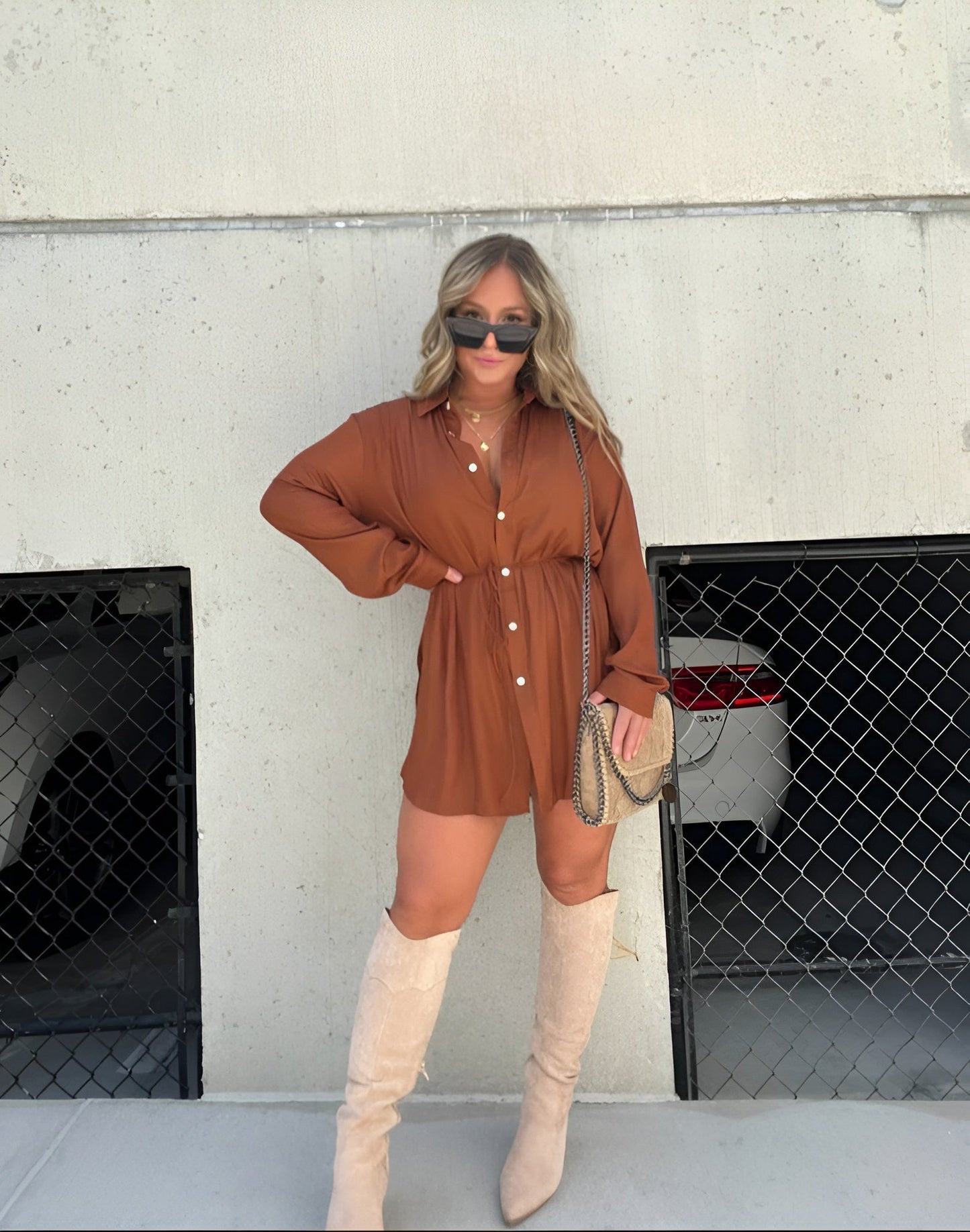 Women's Mini Dress – Brown