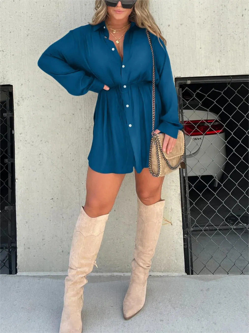 Women's Mini Dress – Blue