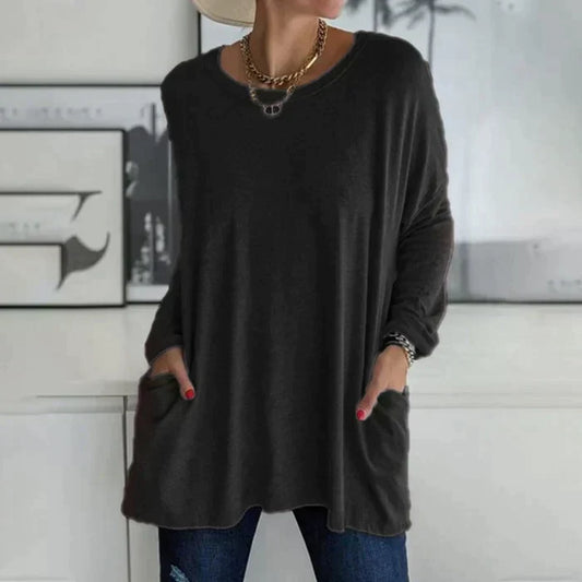 Women's Long Sleeve Blouse – Black