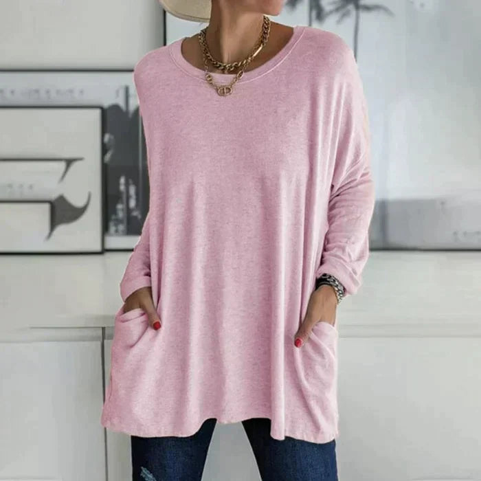 Women's Long Sleeve Blouse – Pink