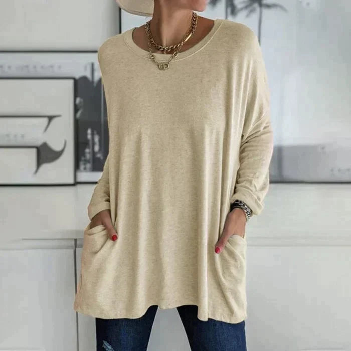 Women's Long Sleeve Blouse – Khaki