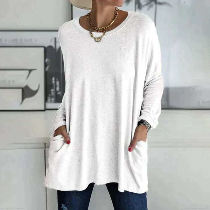 Women's Long Sleeve Blouse – White