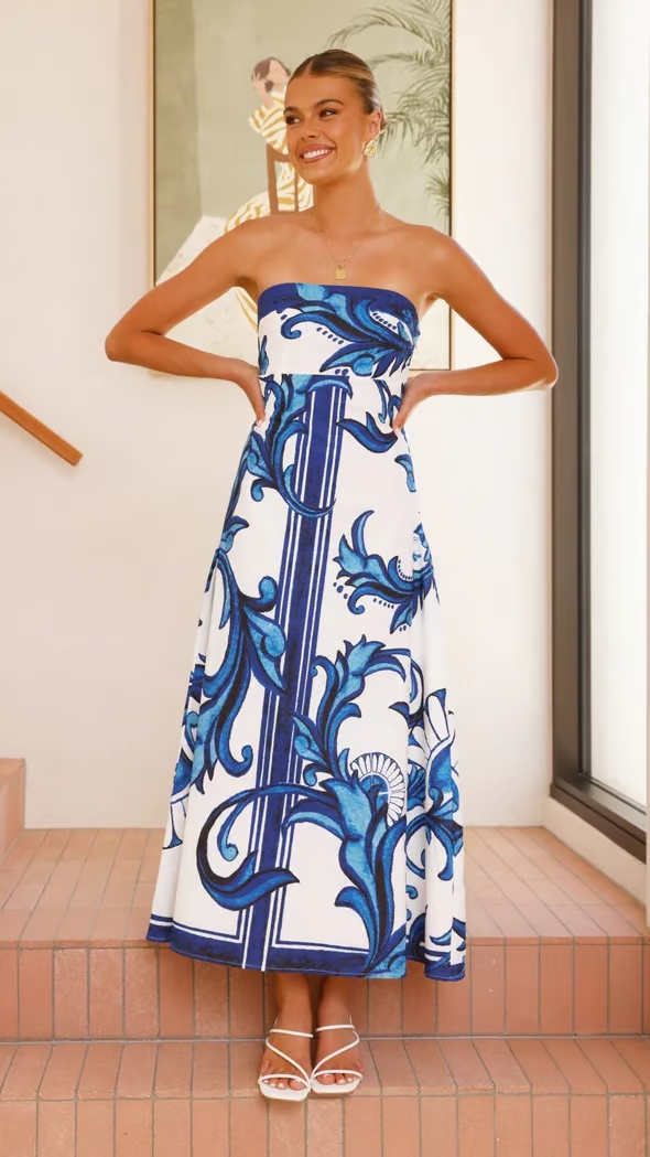 Women's Strapless Maxi Dress