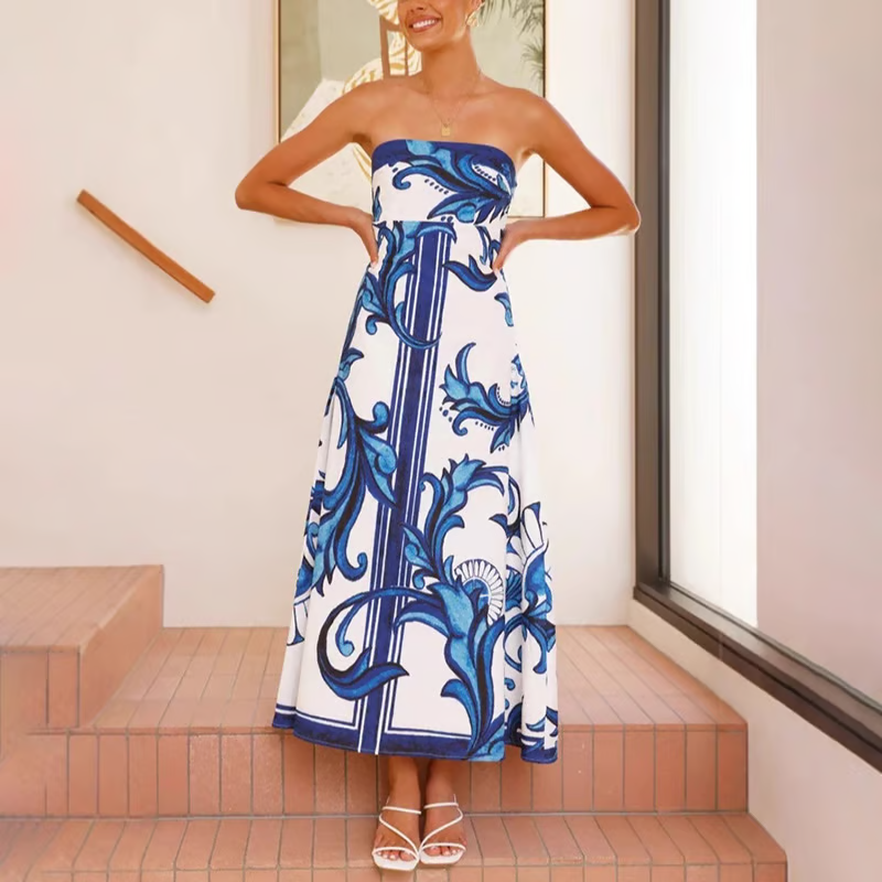 Women's Strapless Maxi Dress