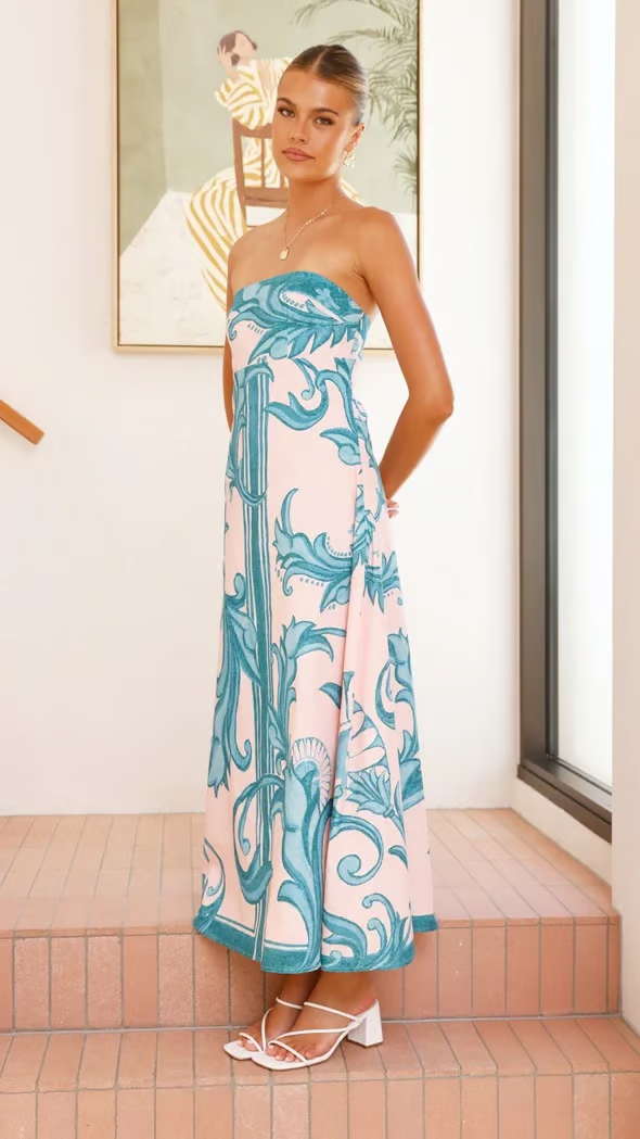 Women's Strapless Maxi Dress