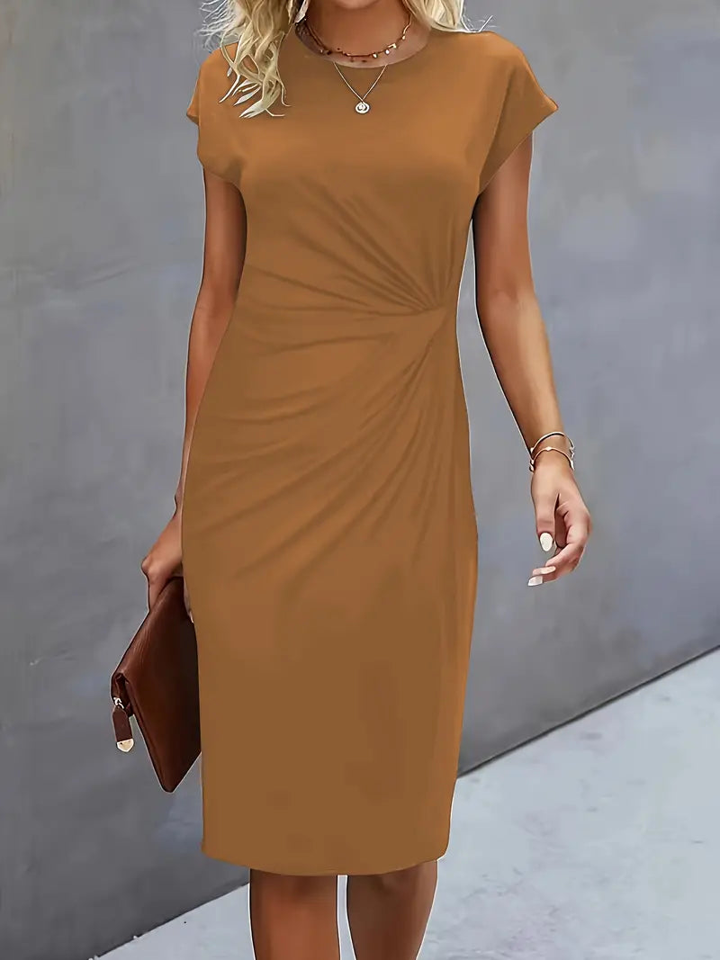 Women's Bodycon Midi Dress – Khaki