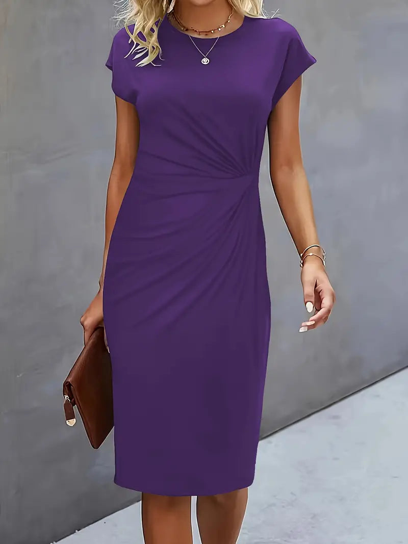 Women's Bodycon Midi Dress – Purple