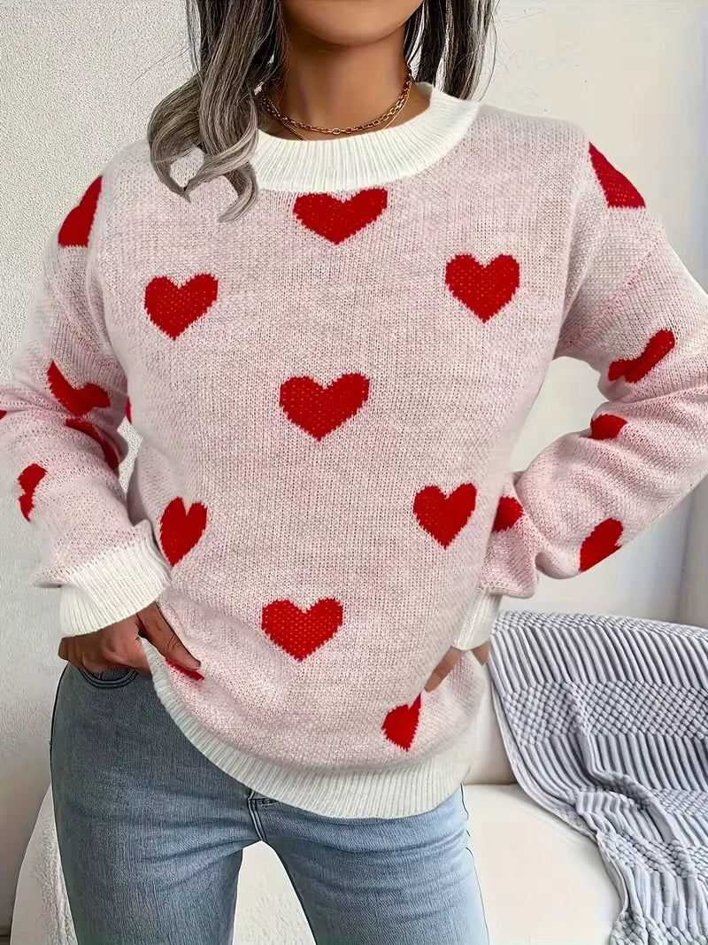 Women's Long Sleeve Sweater – White