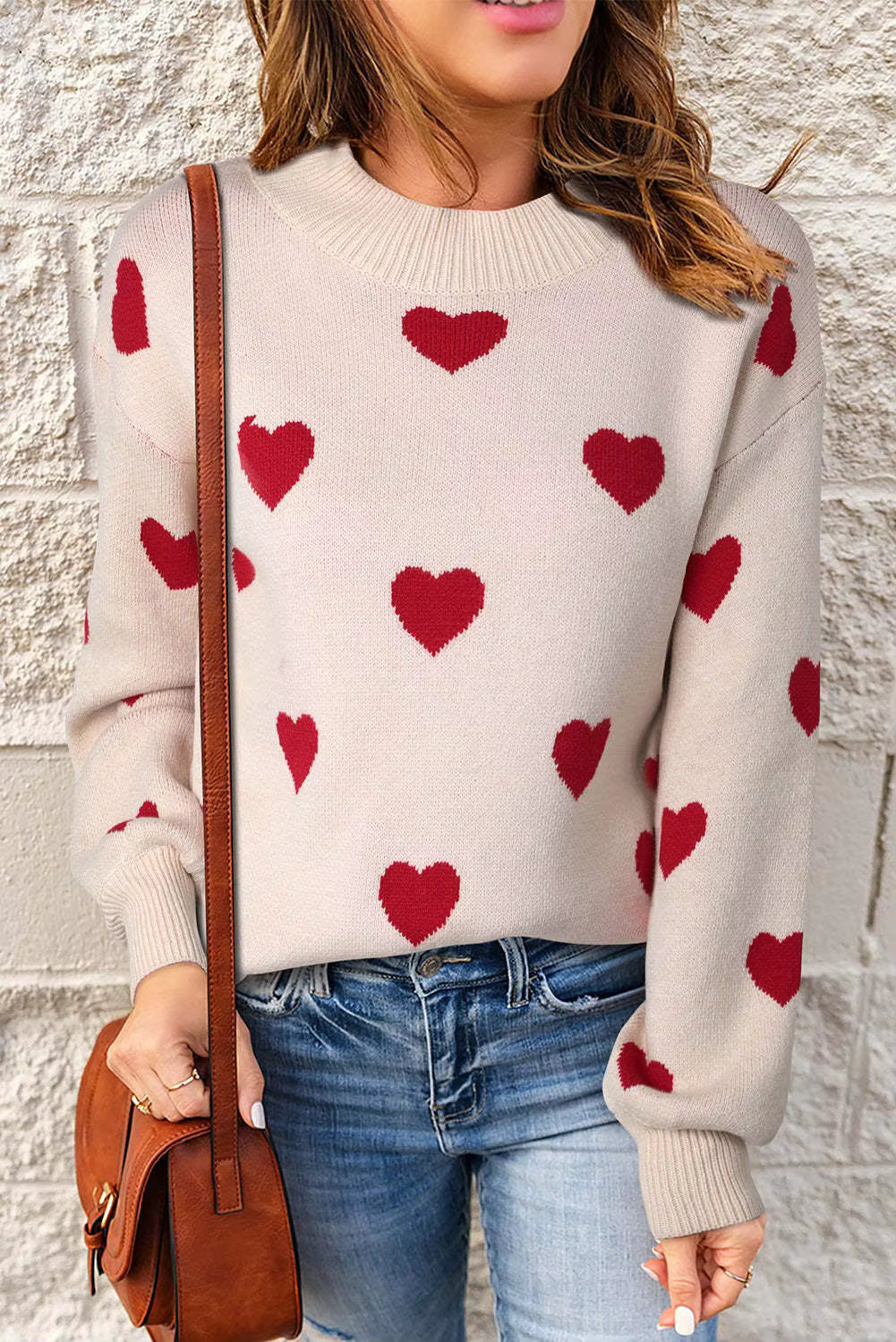Women's Long Sleeve Sweater – Pink