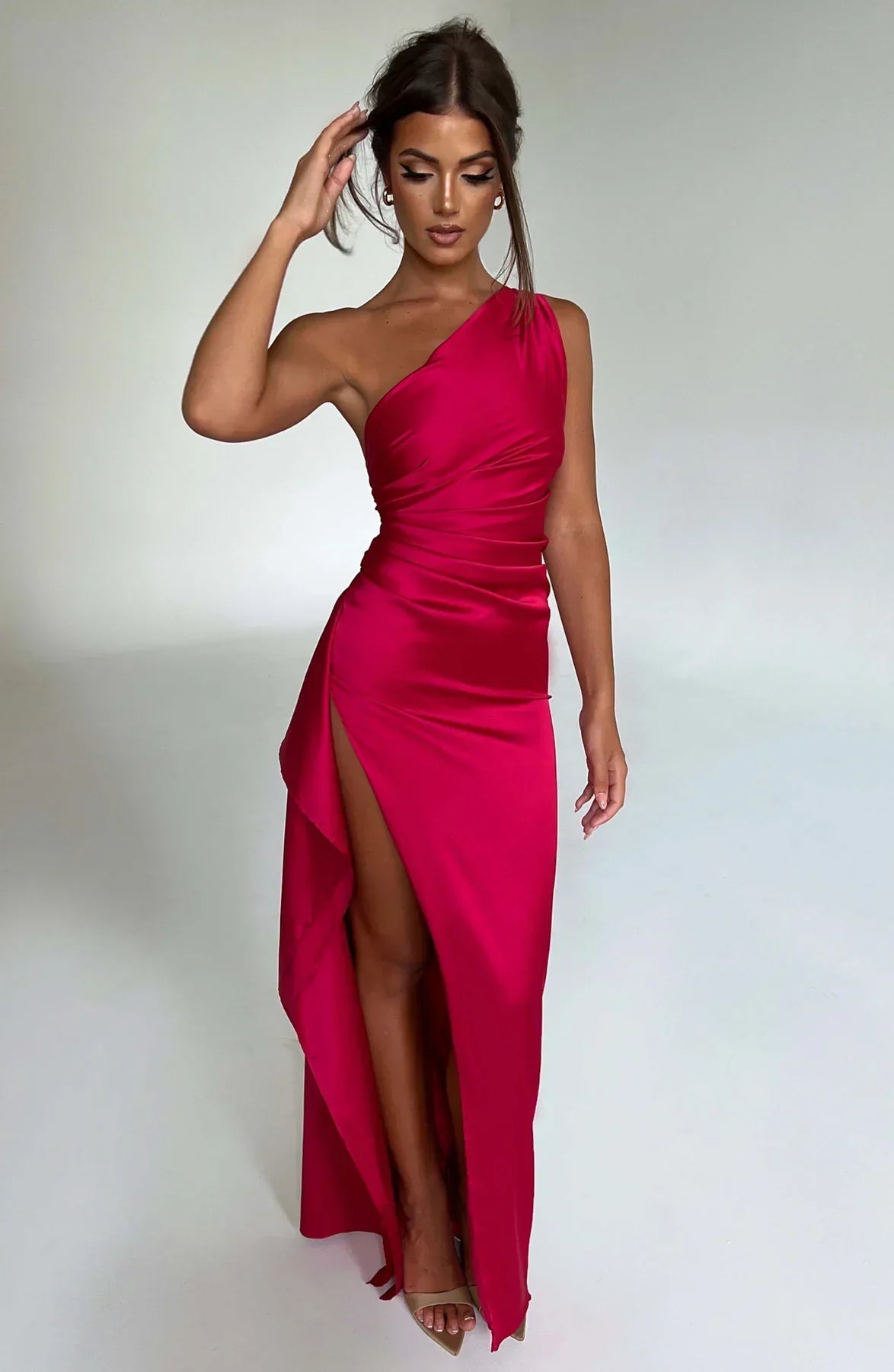 Women's One Shoulder Maxi Dress