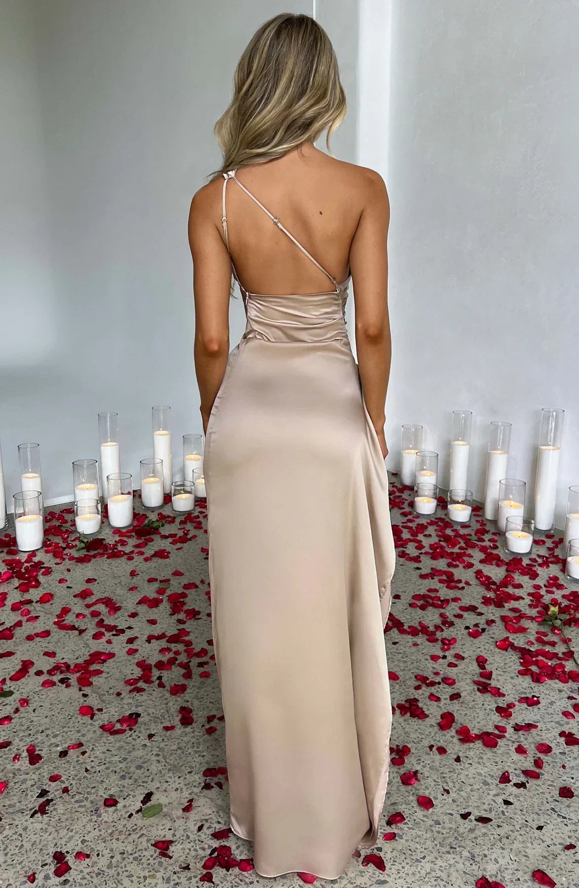 Women's One Shoulder Maxi Dress