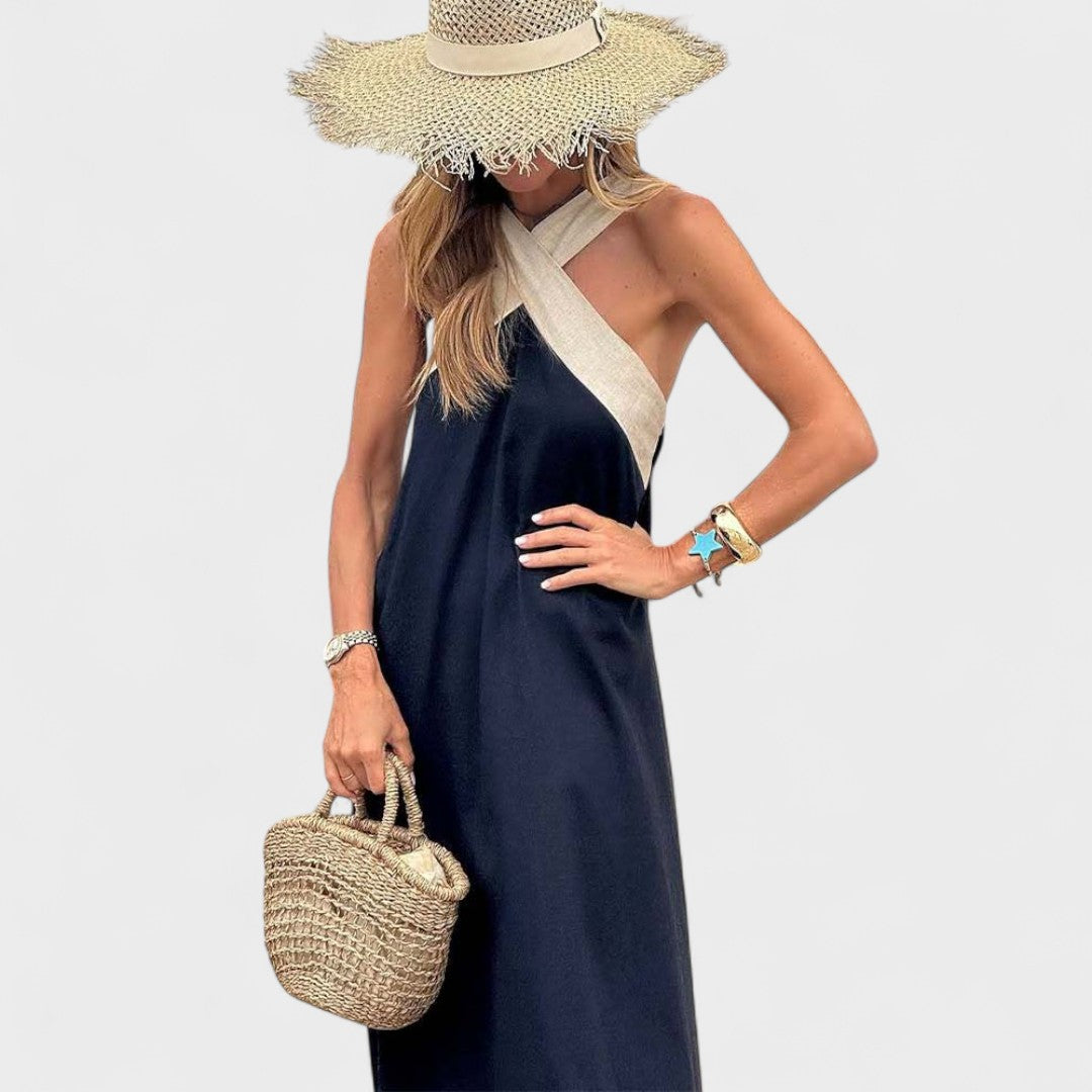 Women's Maxi Dress – Navy Blue