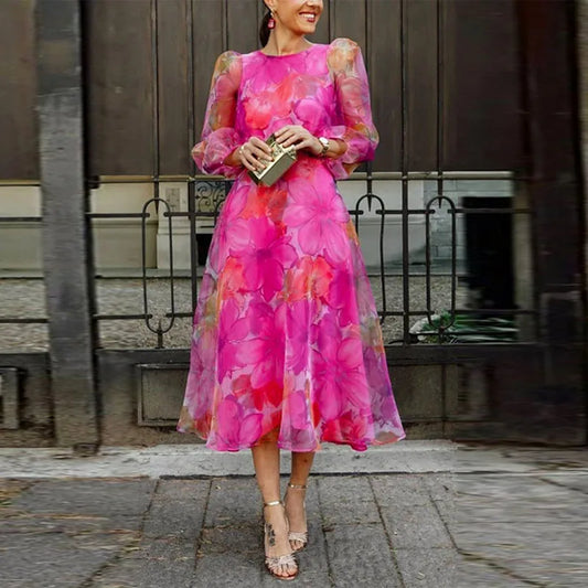 Women's Midi Dress – Pink