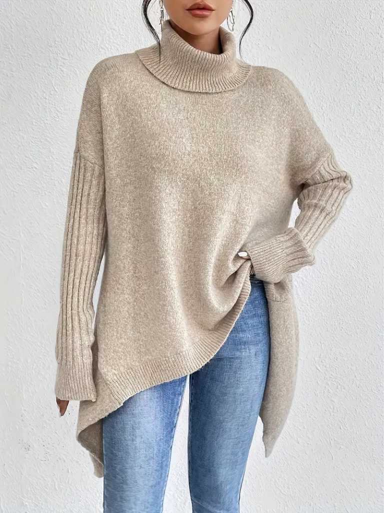 Women's Turtleneck Long Sleeve Sweater