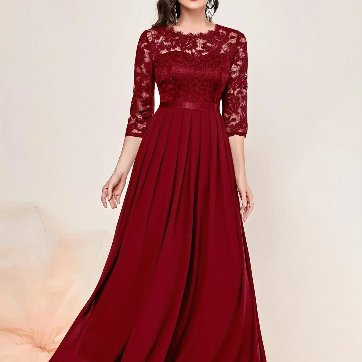 Women's Evening Maxi Dress – Red