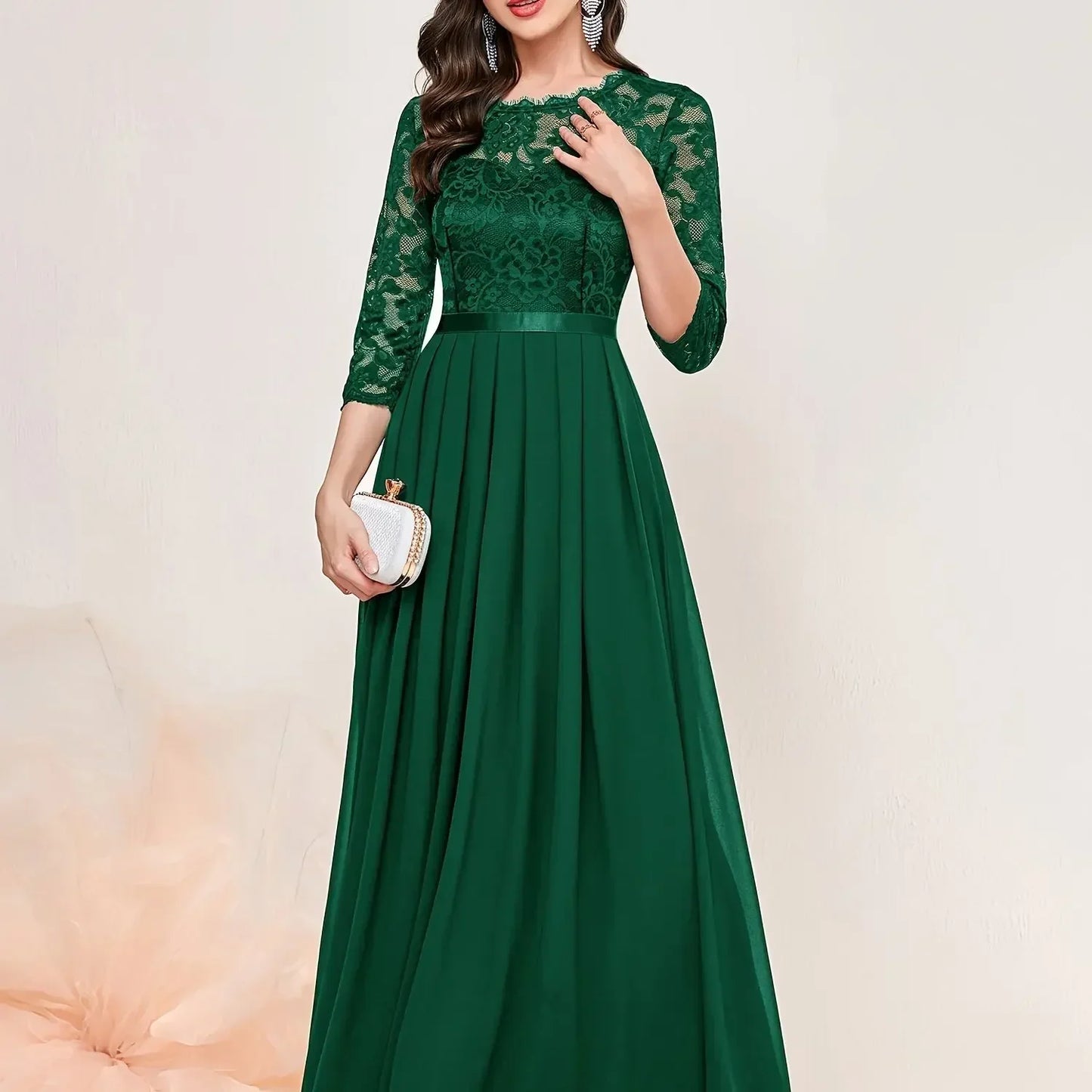 Women's Evening Maxi Dress – Green