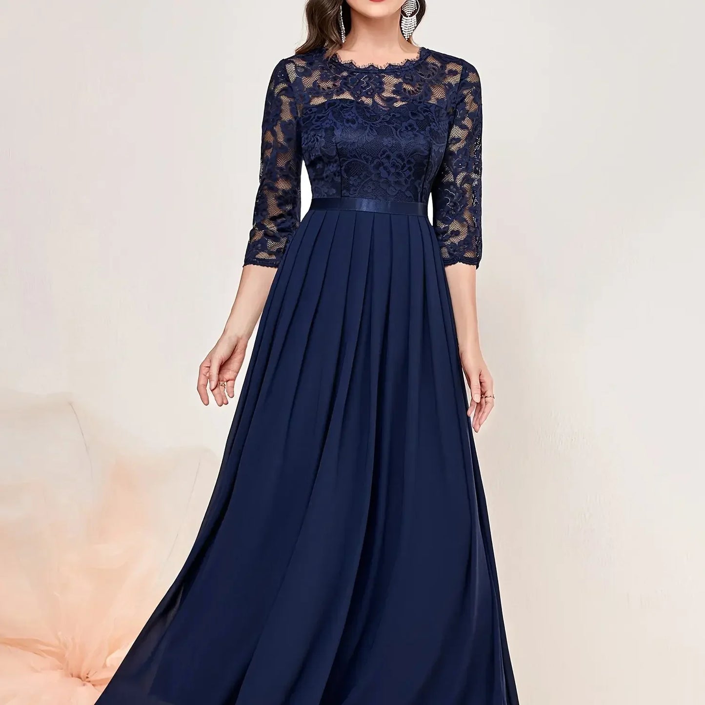 Women's Evening Maxi Dress – Blue