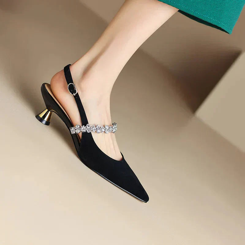 Women's Pointed Toe Slingback Heels