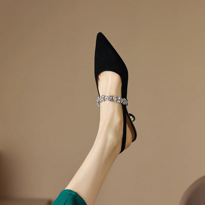 Women's Pointed Toe Slingback Heels
