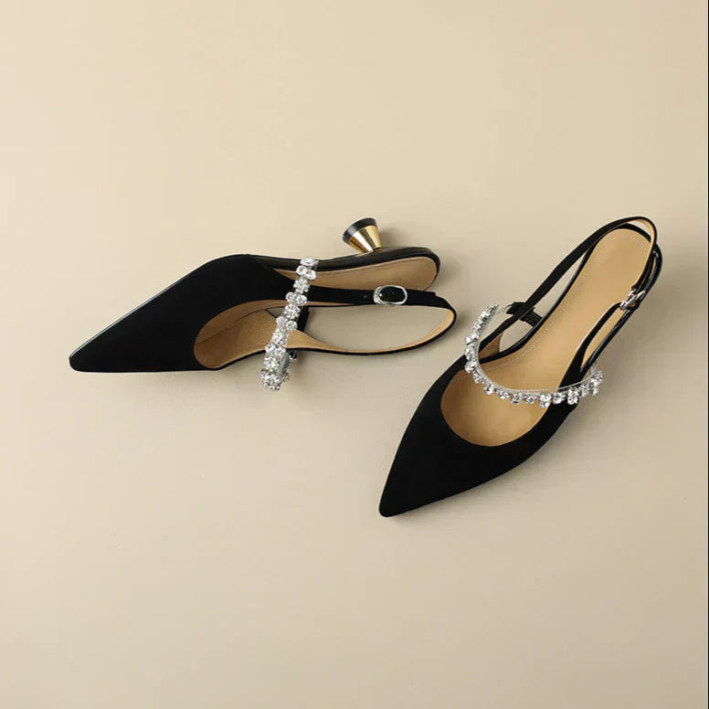 Women's Pointed Toe Slingback Heels