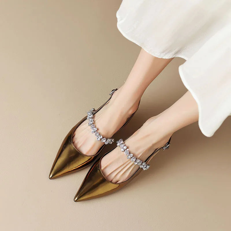 Women's Pointed Toe Slingback Heels